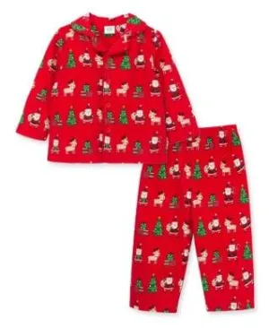 2 Piece Pajamas | Christmas- Boy Santa Coat PJ | Little Me