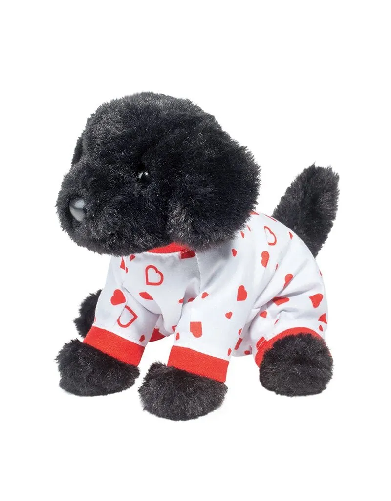 Amore Black Lab PJ Pup with Heart Pajamas