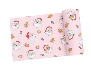 Angel Dear Swaddle Blanket - Pink Vintage Santas