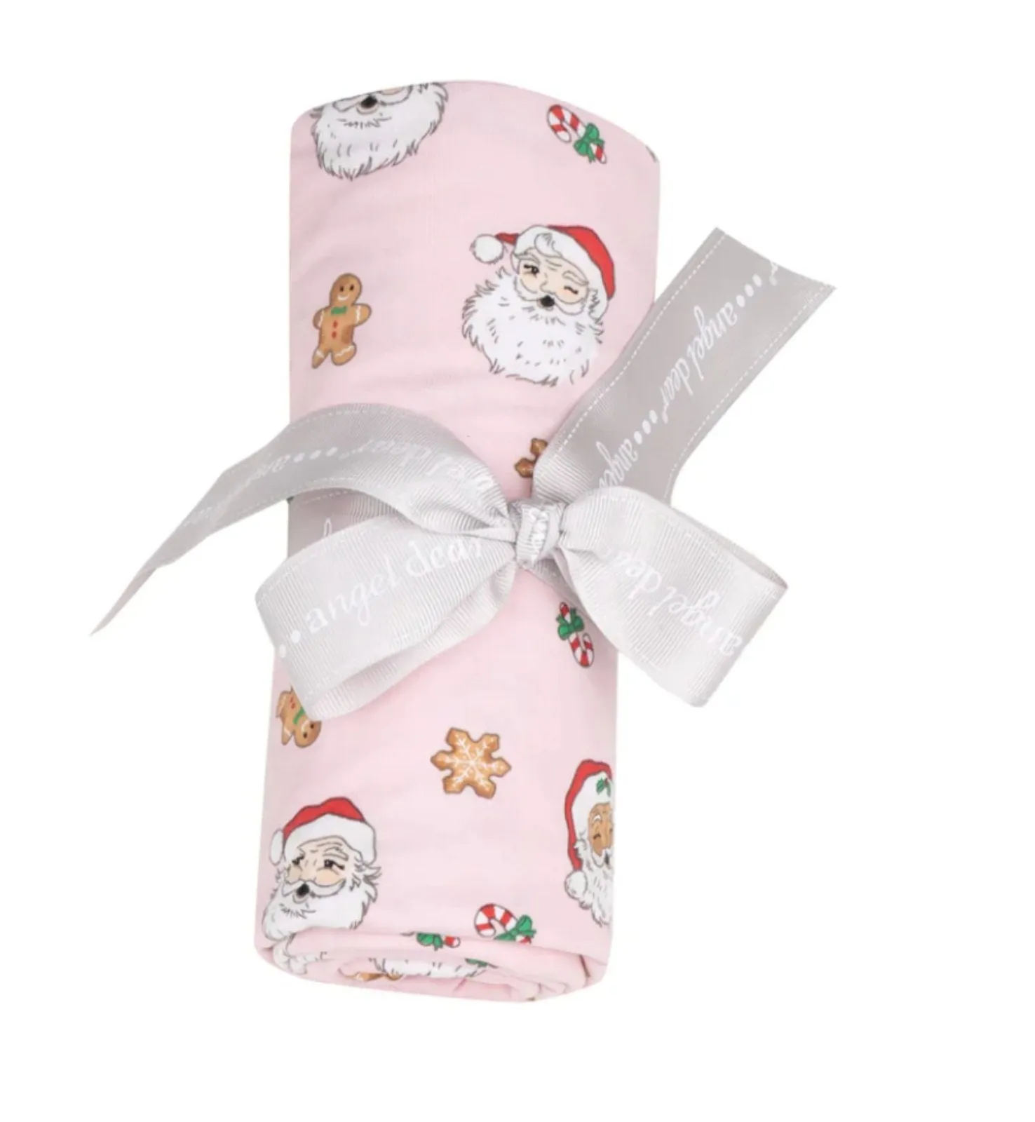 Angel Dear Swaddle Blanket - Pink Vintage Santas