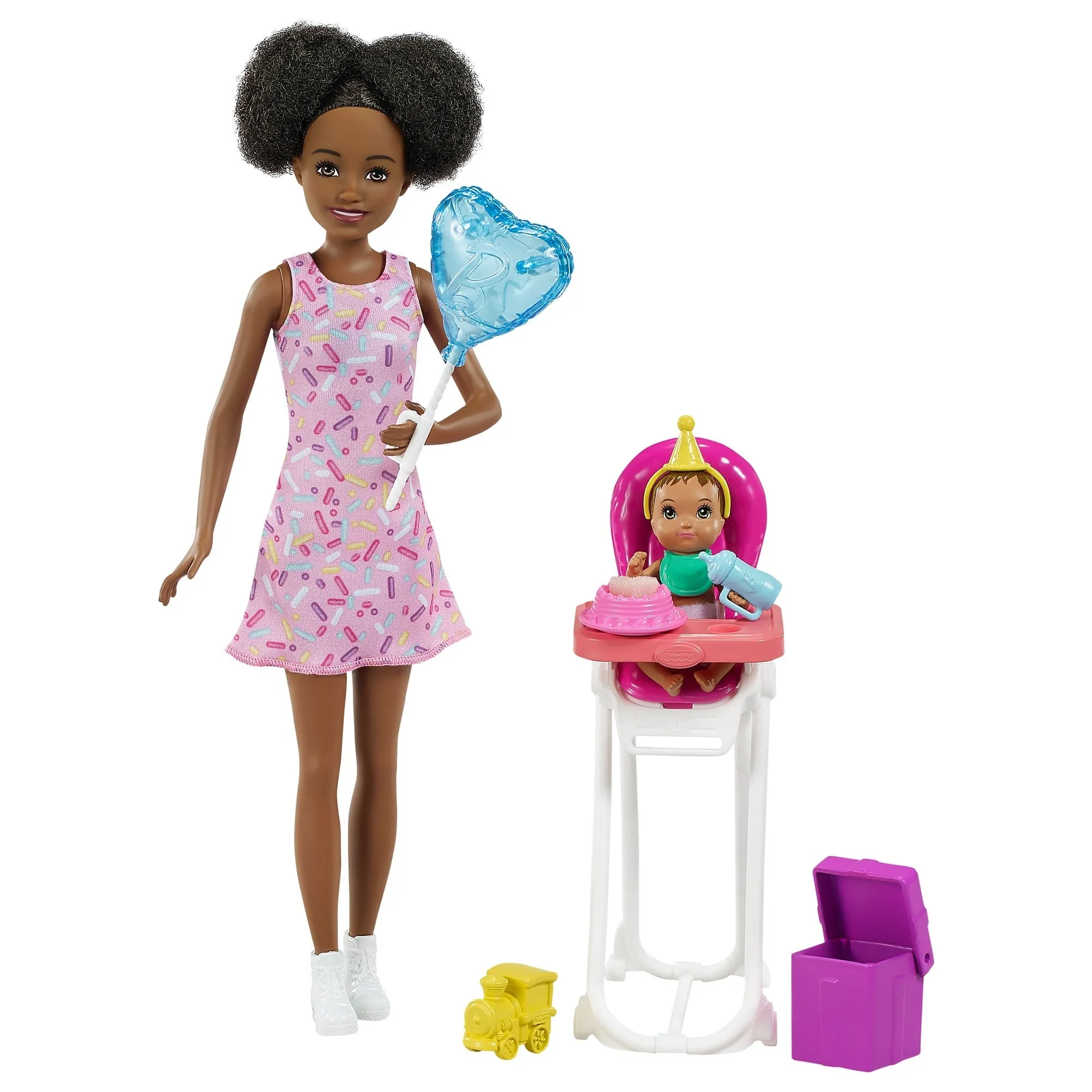 Barbie Skipper Babysitters Inc. Doll & Accessory Babysitter With Black Hair & High Chair