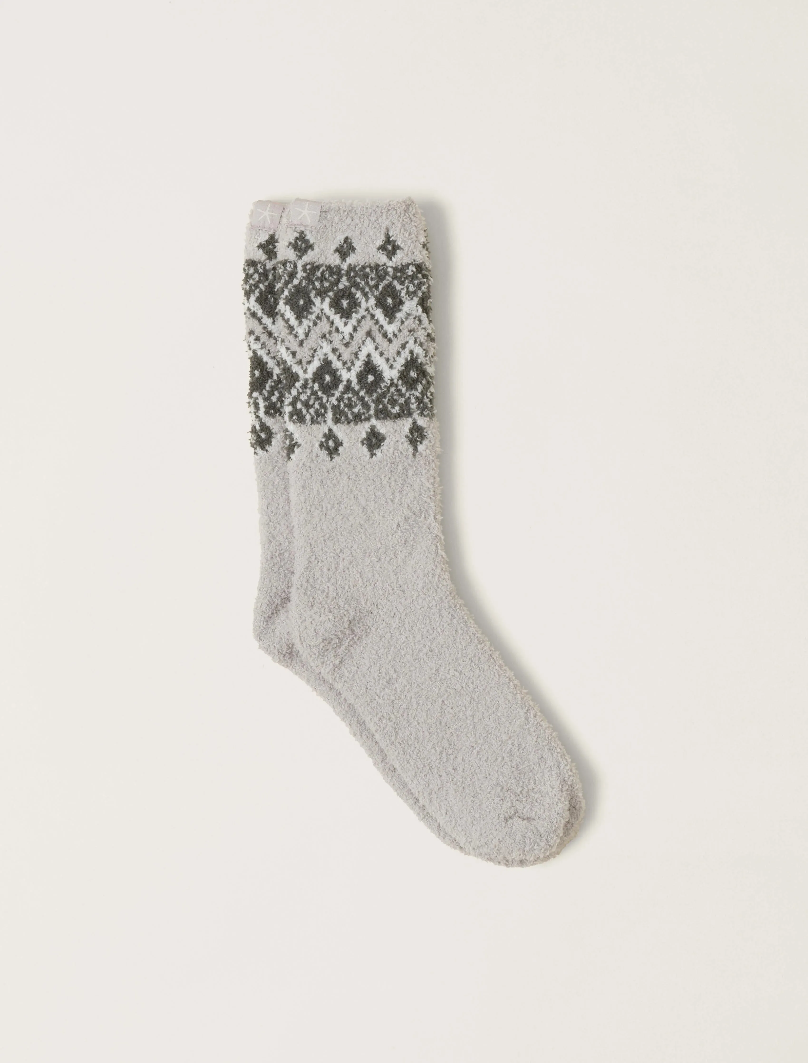 Barefoot Dreams CozyChic® Fair Isle Socks in Malibu Mist Multi