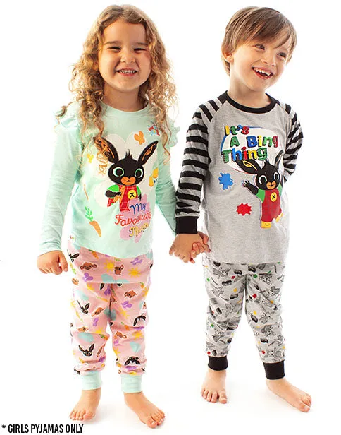 Bing Bunny And Sula Character Girl's Long Sleeve Pyjamas