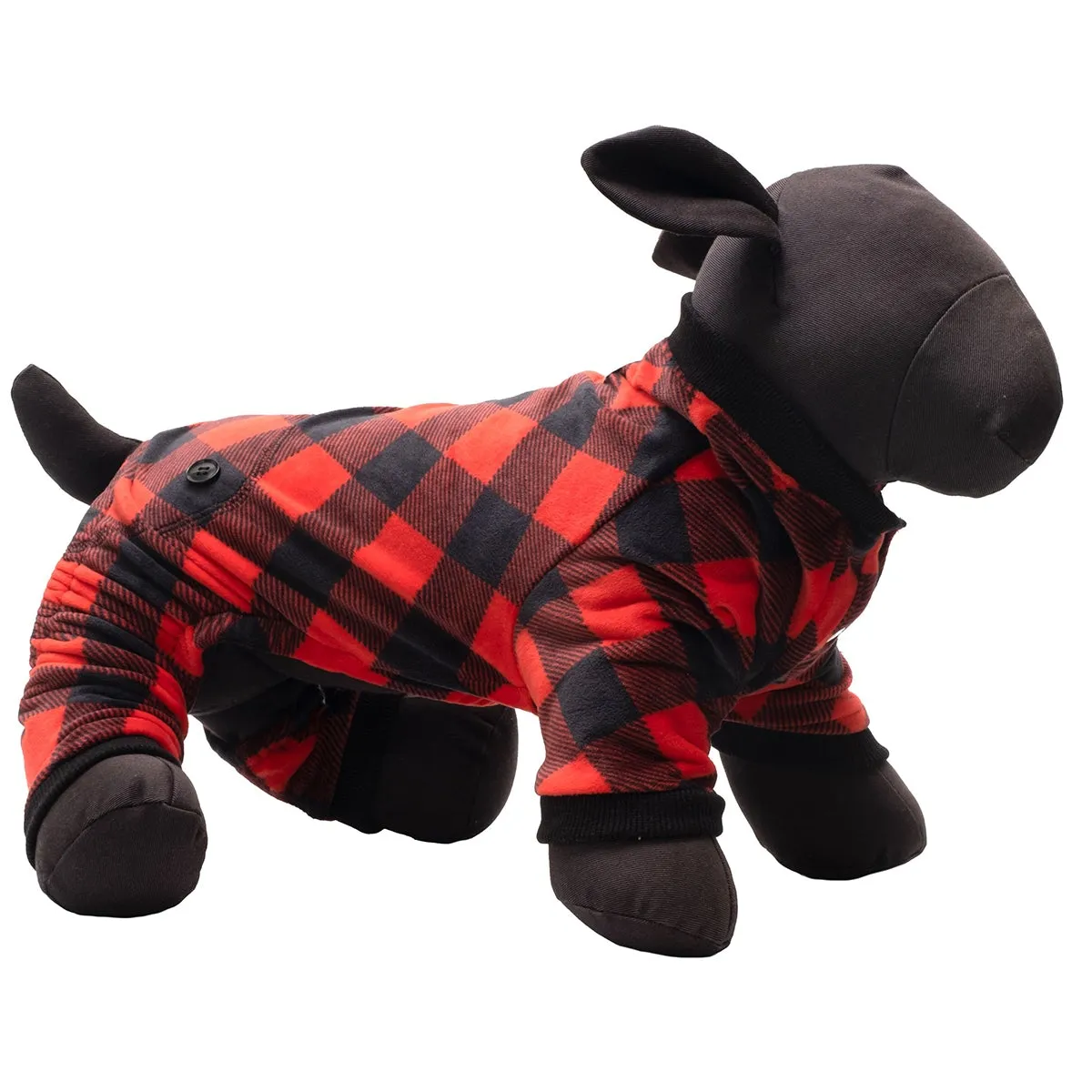 Black/Red Buffalo Plaid Dog Pajamas