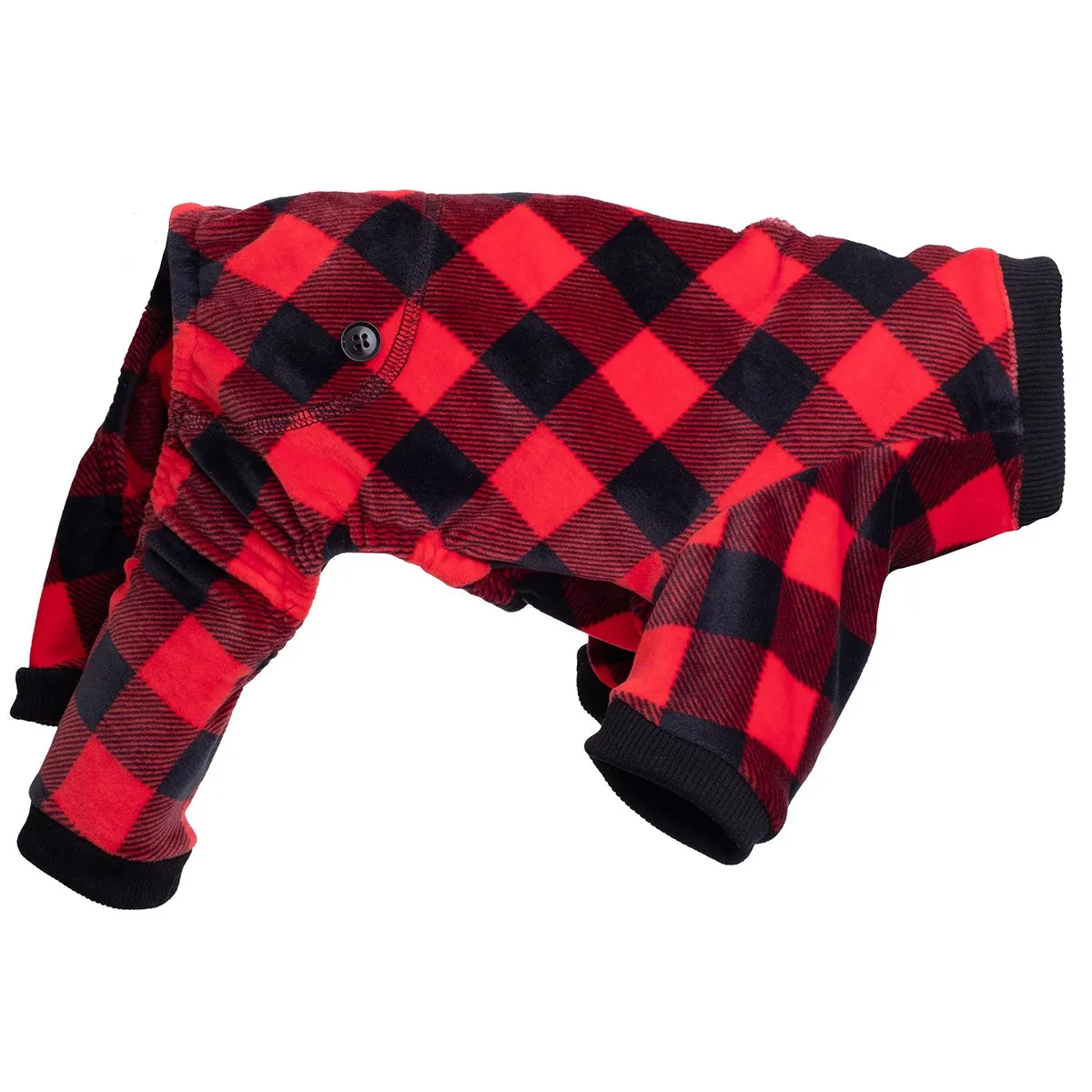 Black/Red Buffalo Plaid Dog Pajamas