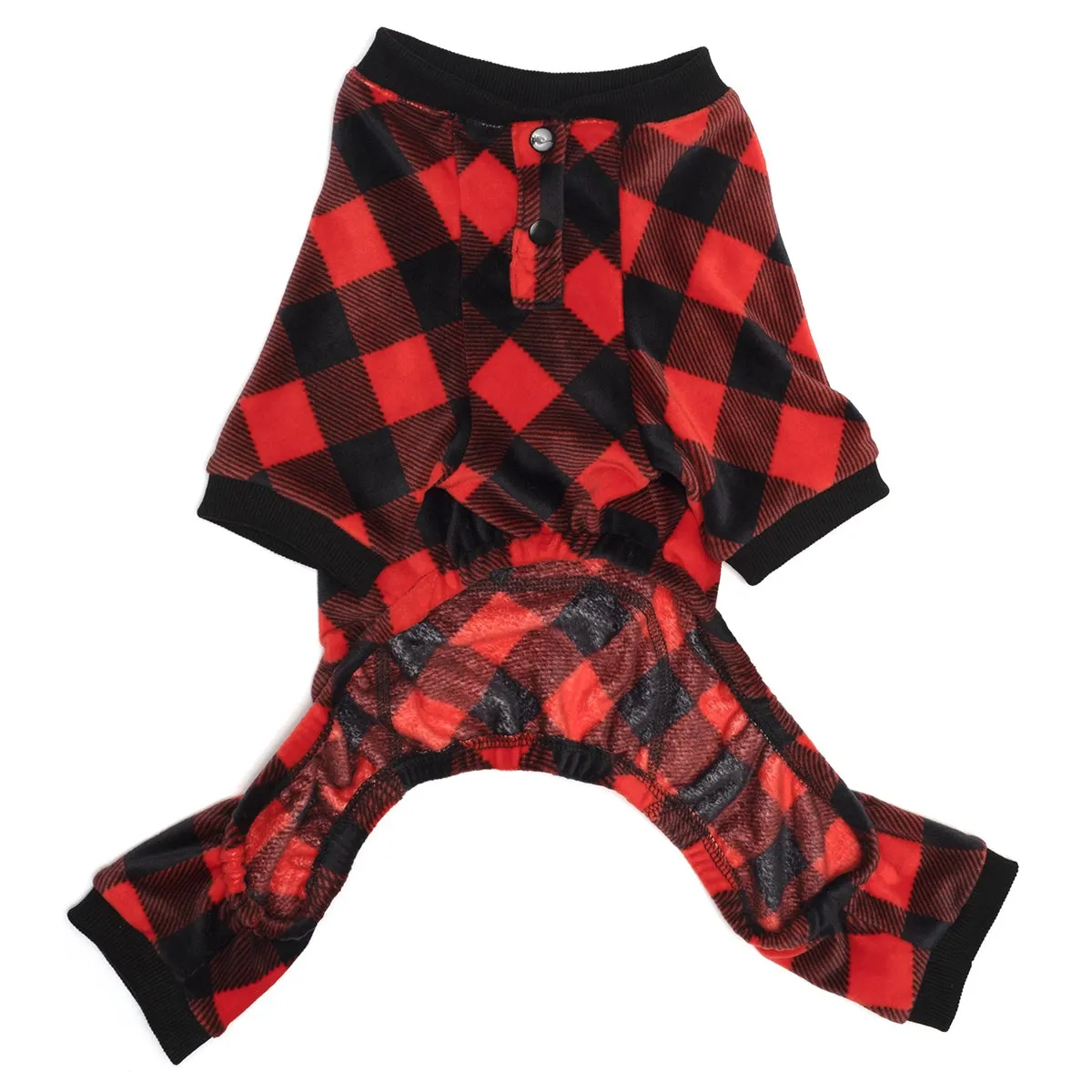 Black/Red Buffalo Plaid Dog Pajamas