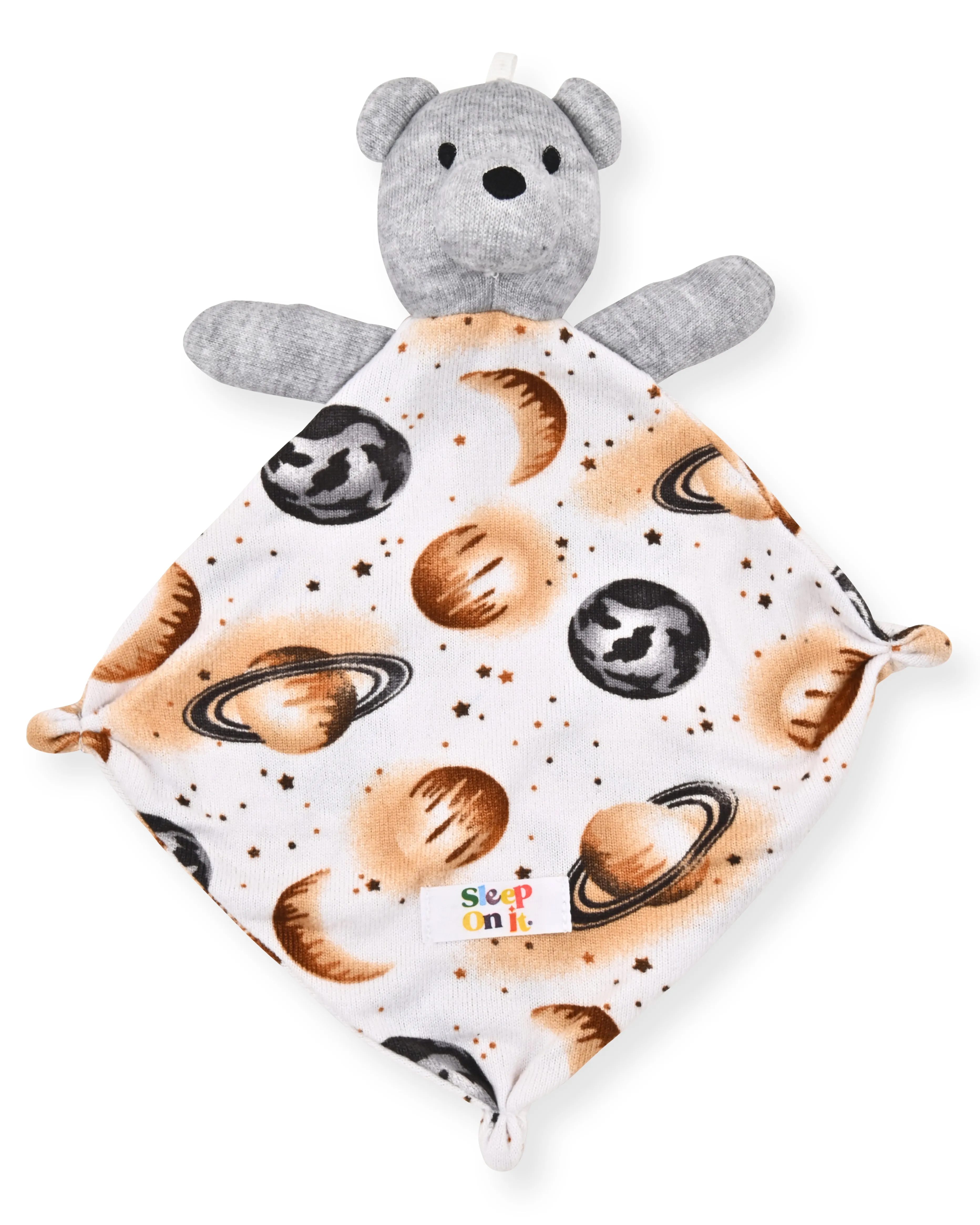 Boys Super Soft Snuggle Jersey Zip-Up Coverall Pajama with Blankey Buddy - Planets.