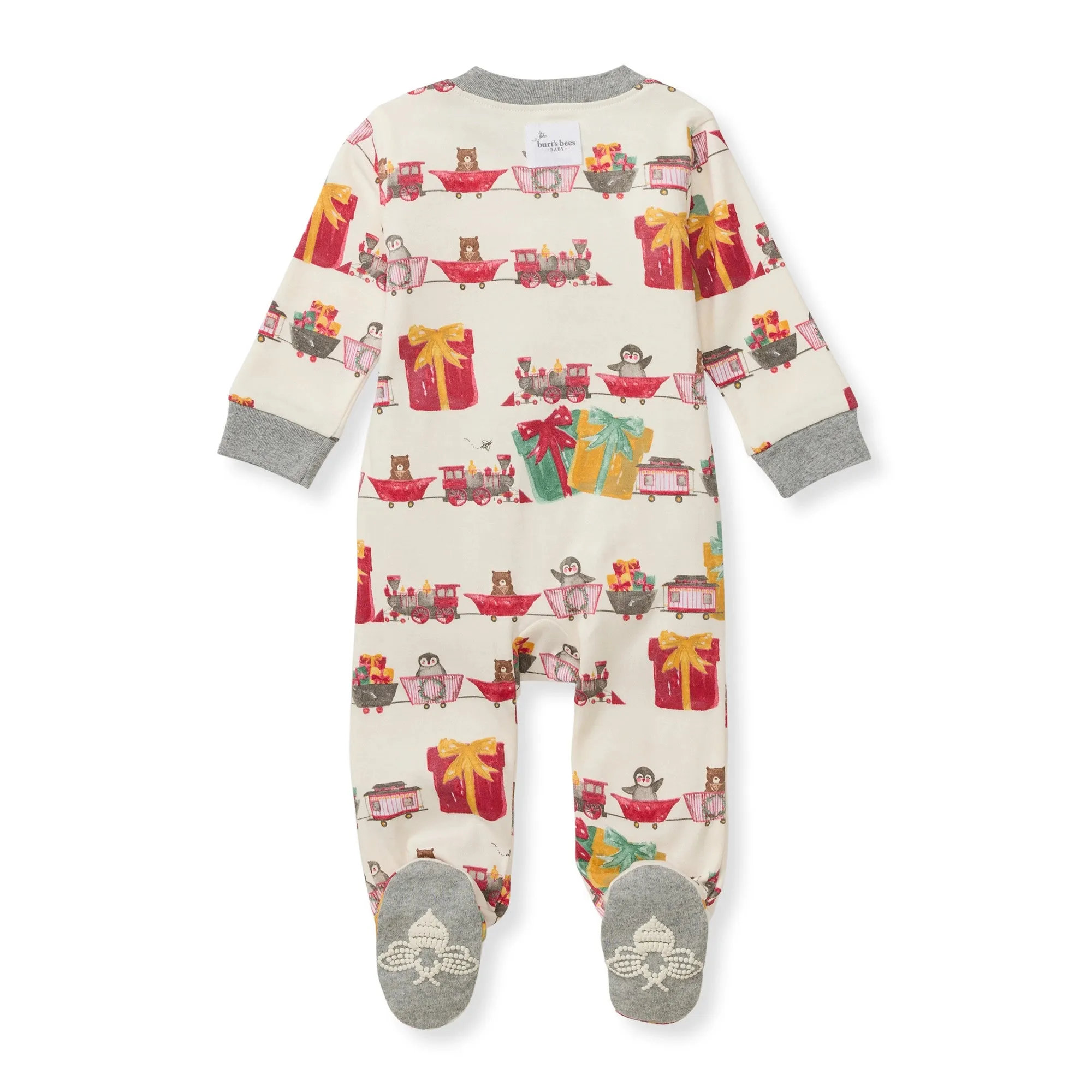 Burt's Bees Organic Baby One-Piece Sleep & Play Holiday Toy Train