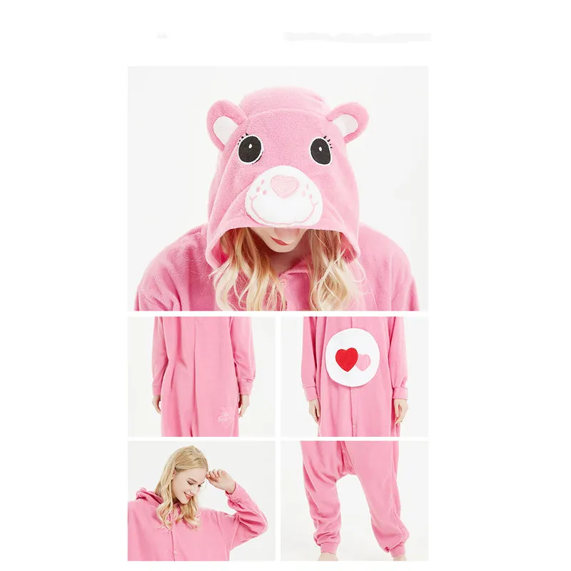 Cartoon Cute Funny Bear One-piece Pajamas Couples Comfortable Home Clothes