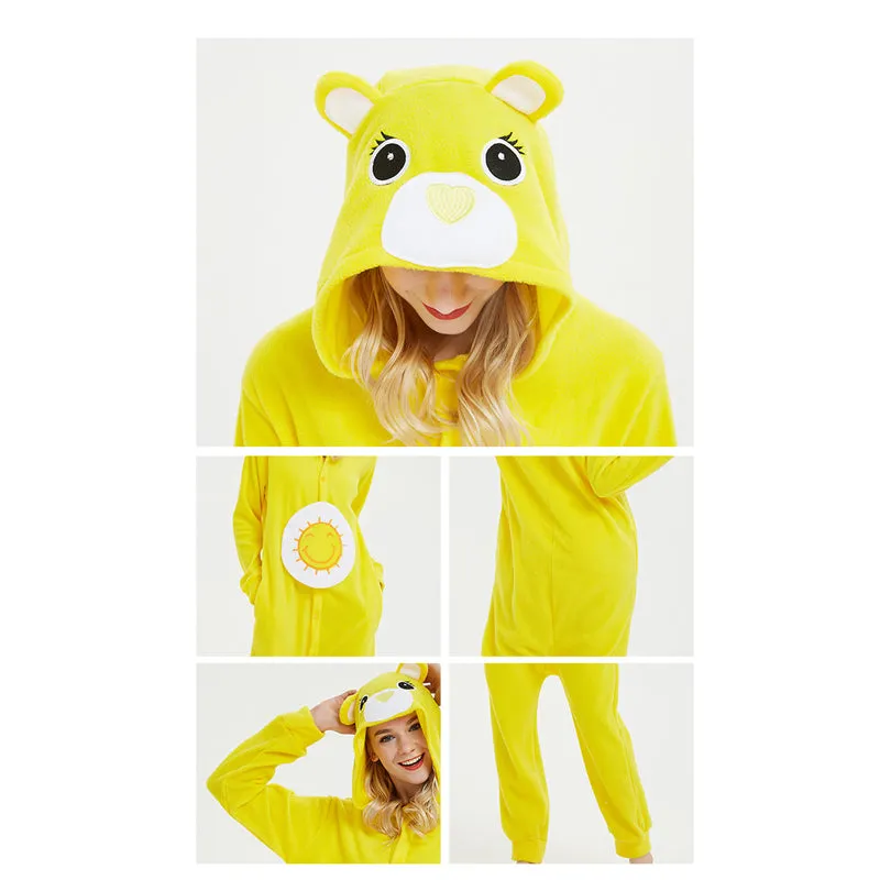 Cartoon Cute Funny Bear One-piece Pajamas Couples Comfortable Home Clothes