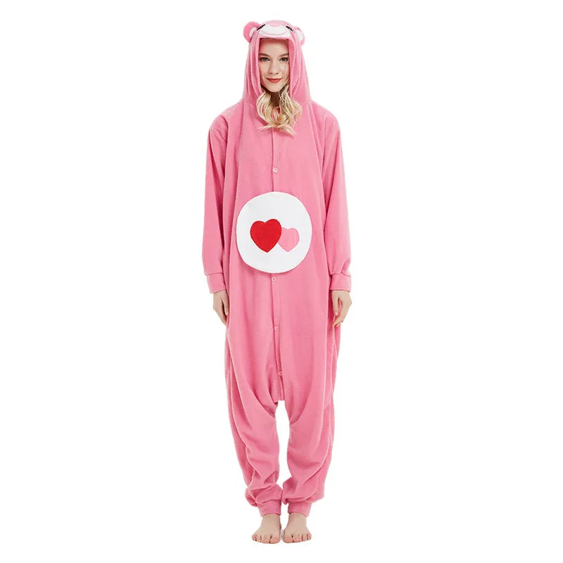 Cartoon Cute Funny Bear One-piece Pajamas Couples Comfortable Home Clothes