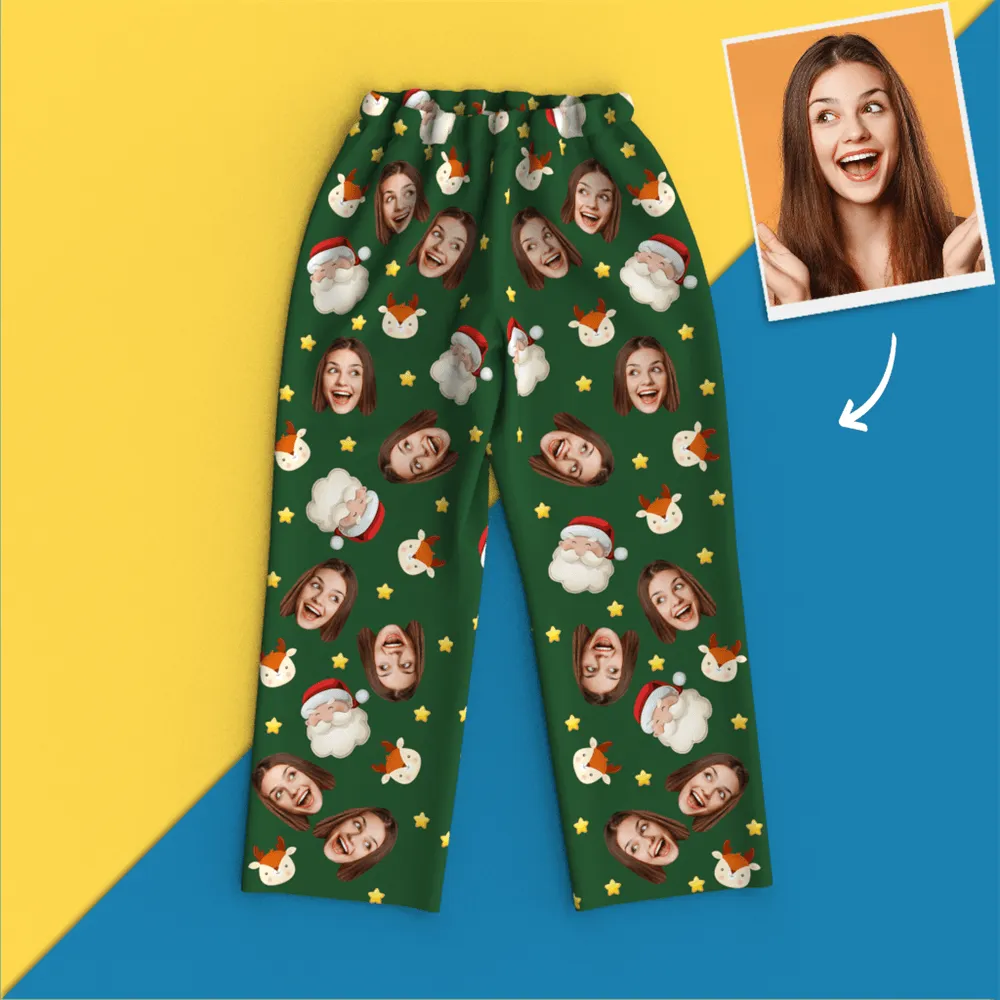 Christmas Gifts Custom Face Pajamas Santa Claus Pajamas