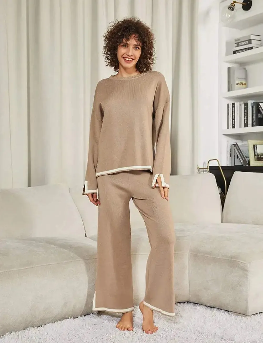 Classy Elastic Knit Lounge Set