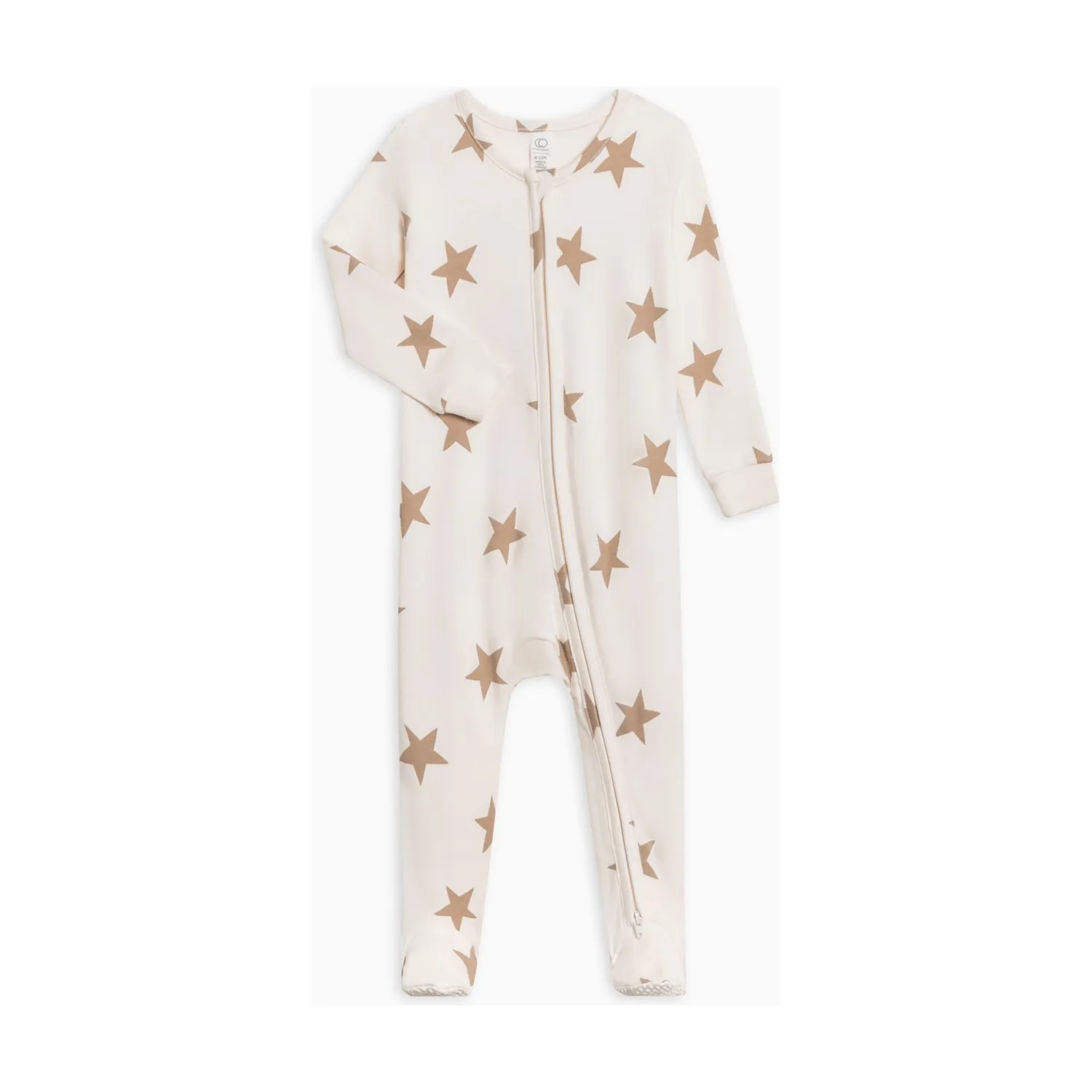 Colored Organics Peyton Zipper Sleeper- Star/ Truffle