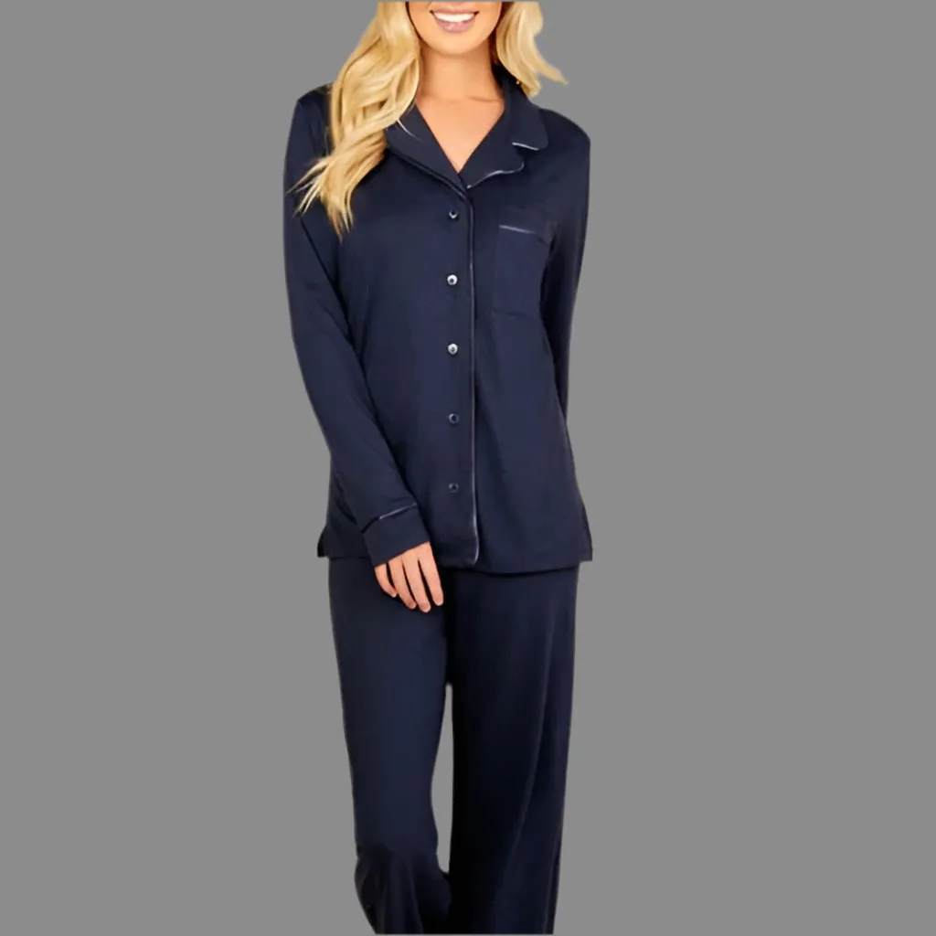 Cosabella - Bella Long Sleeve Pajamas - Navy