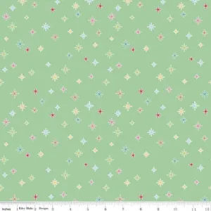 Cozy Christmas Sparkle Mint Yardage by Lori Holt | Riley Blake Designs