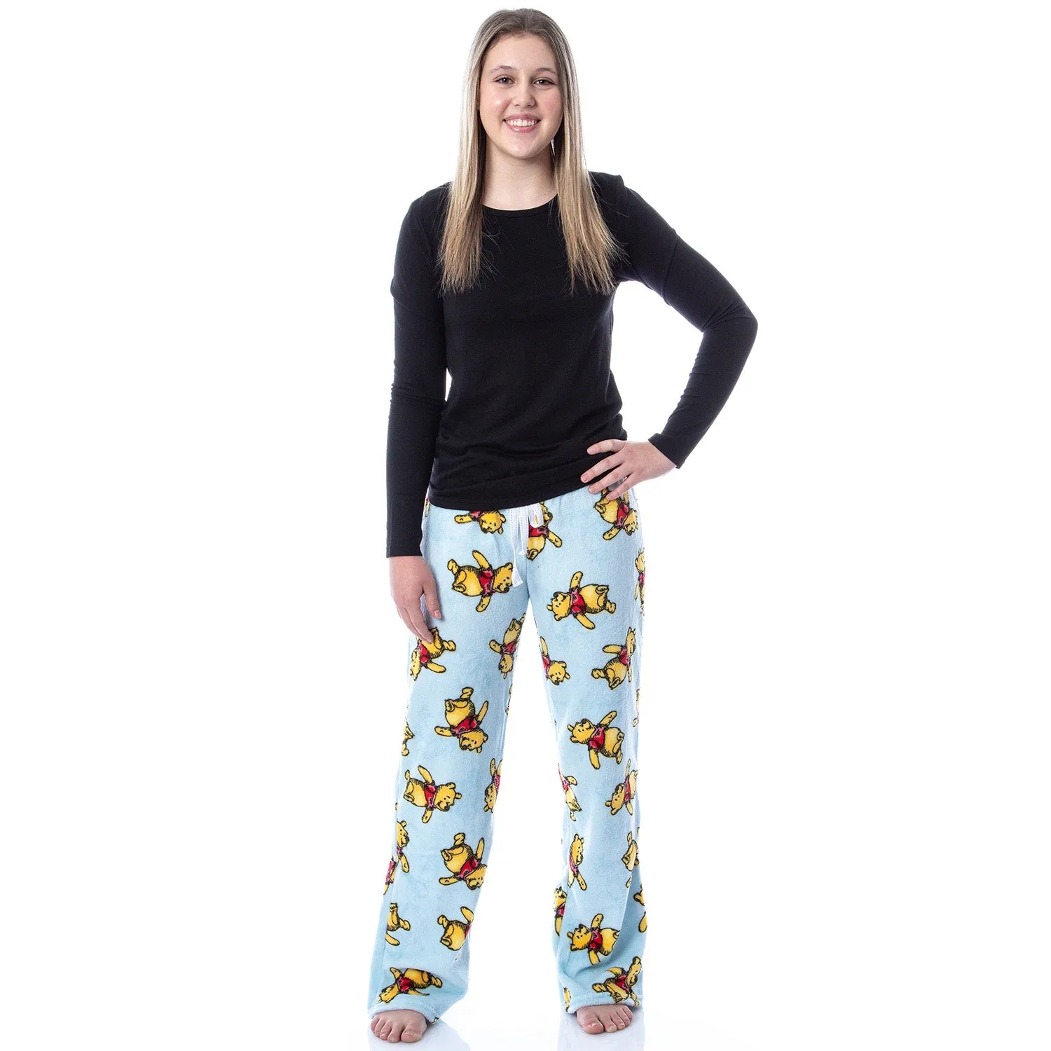 Disney Women's Winnie The Pooh Sketch Toss Print Loungewear Pajama Pants