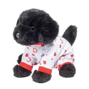 Douglas Amore Black Lab with Heart PJ's 6"