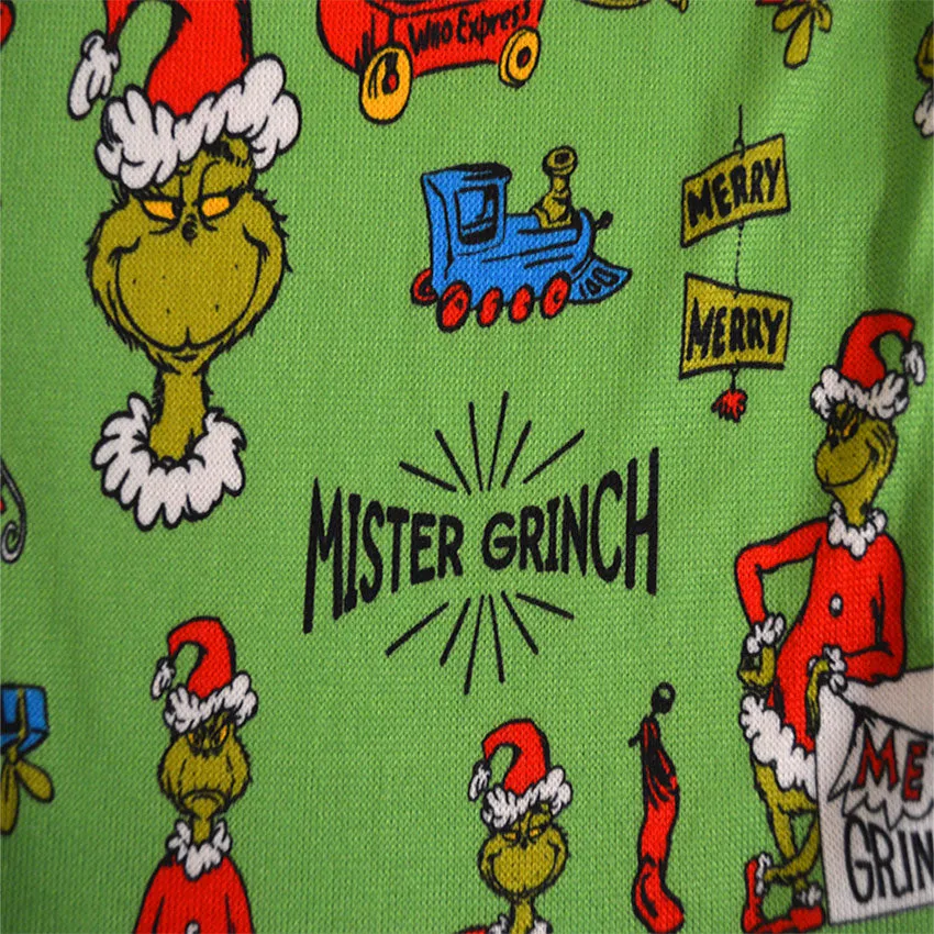 Dr. Seuss The Grinch Grinchy Green Ultra Soft Boys or Girls Pajamas