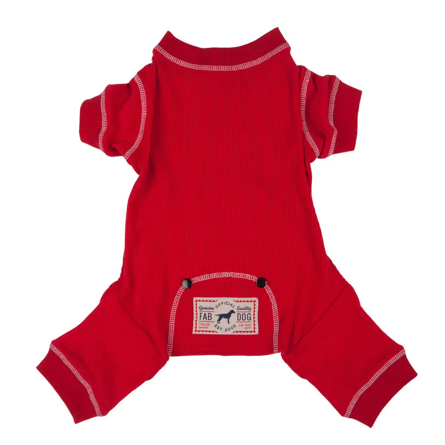 FabDog Thermal Pajamas Red