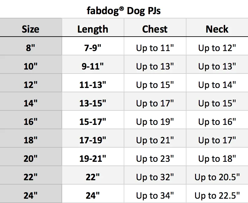 FabDog Thermal Pajamas Red