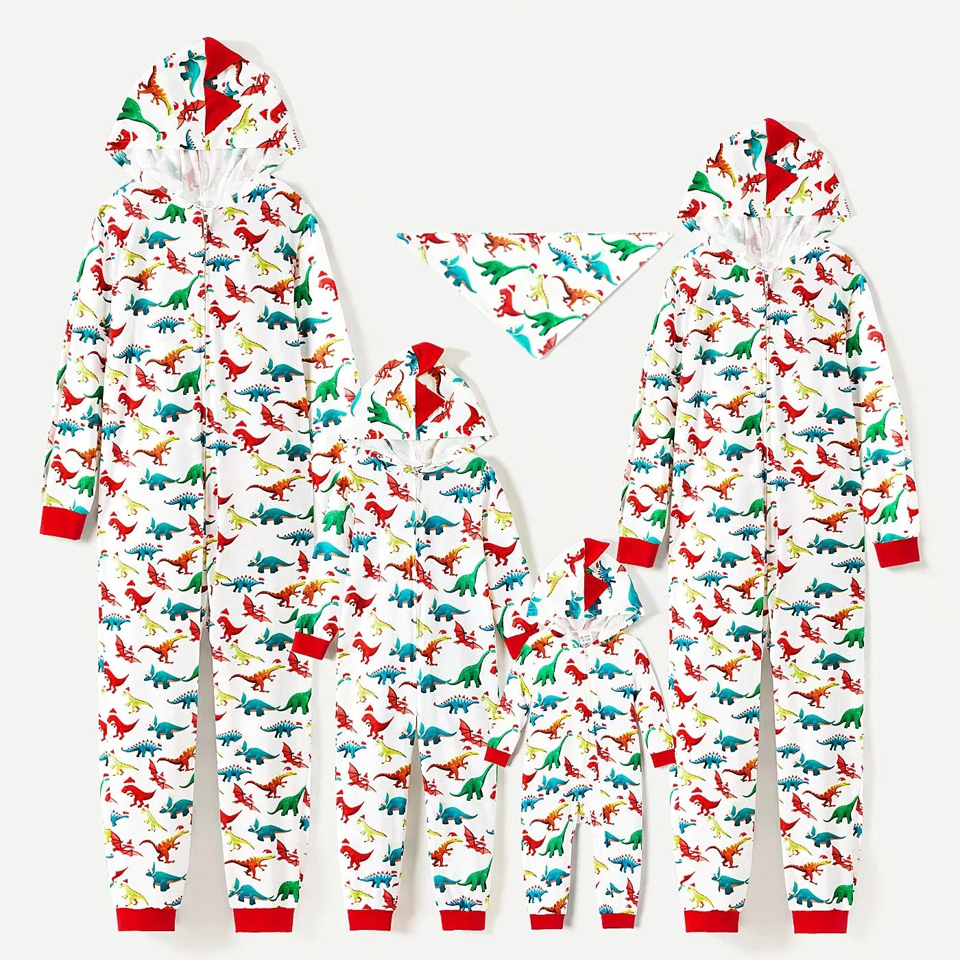 Family Matching Dinosaur Christmas Onesie Pajama Set