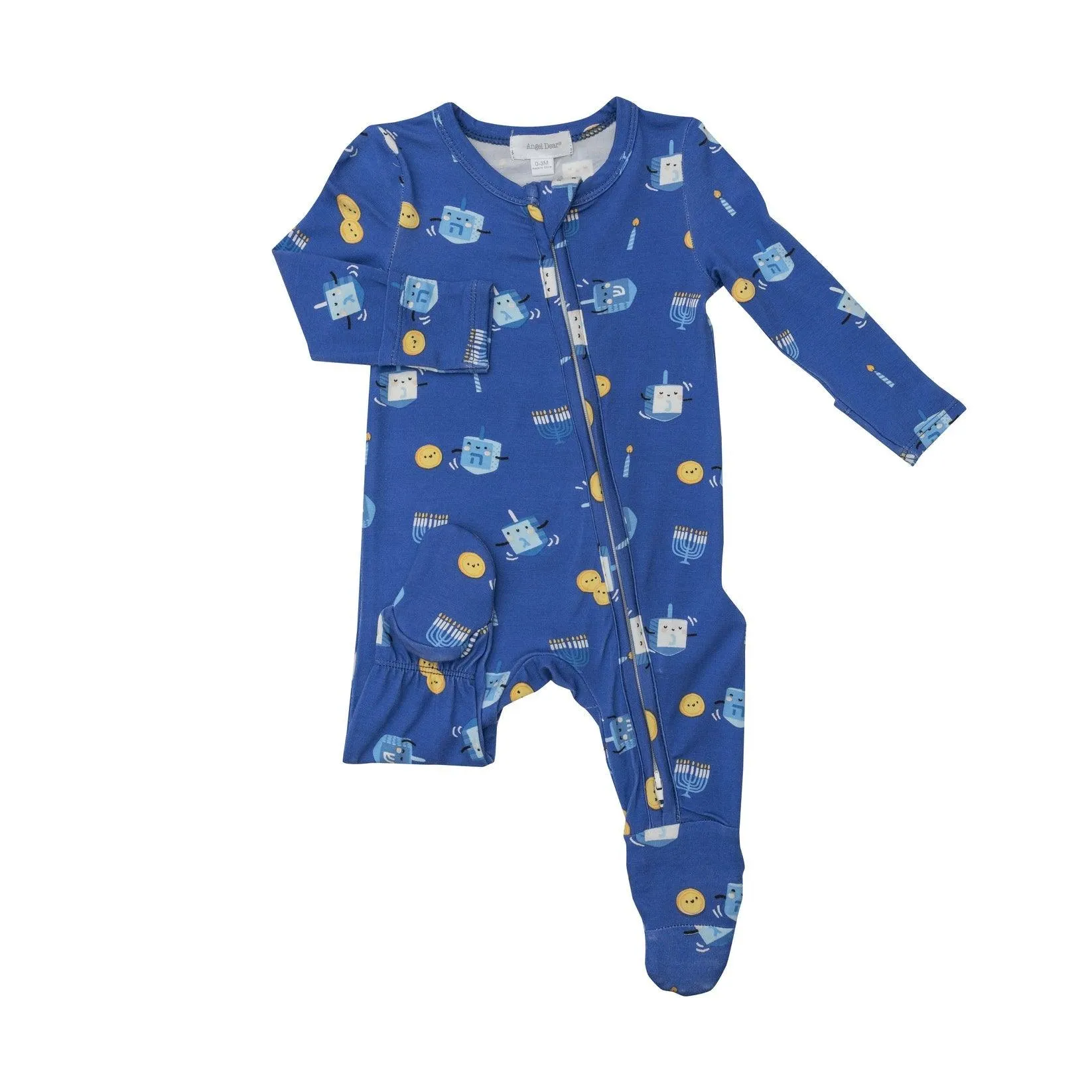 Holiday Collection | Dreidel, Dreidel, Dreidel Hanukah Pajamas Footie | Angel Dear