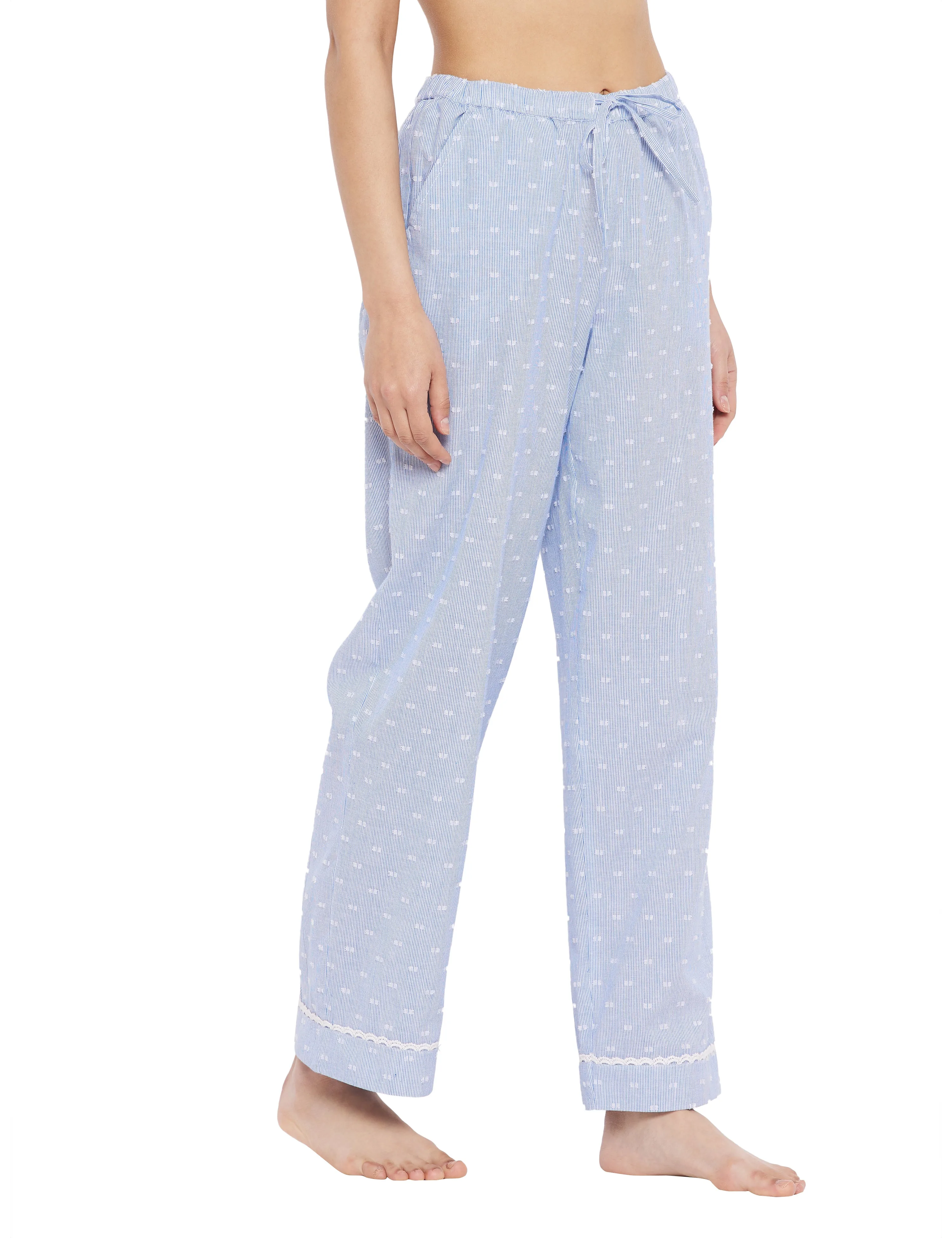 Lana Cotton Lace Sleep Pajamas