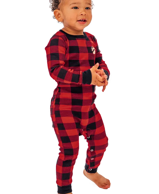 Lazyone Infant Plaid Bear Cheeks Flapjack