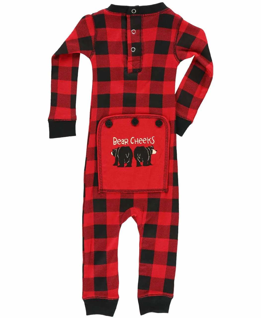 Lazyone Infant Plaid Bear Cheeks Flapjack