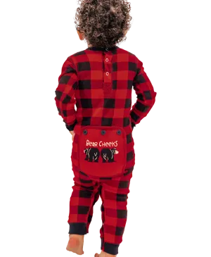 Lazyone Infant Plaid Bear Cheeks Flapjack