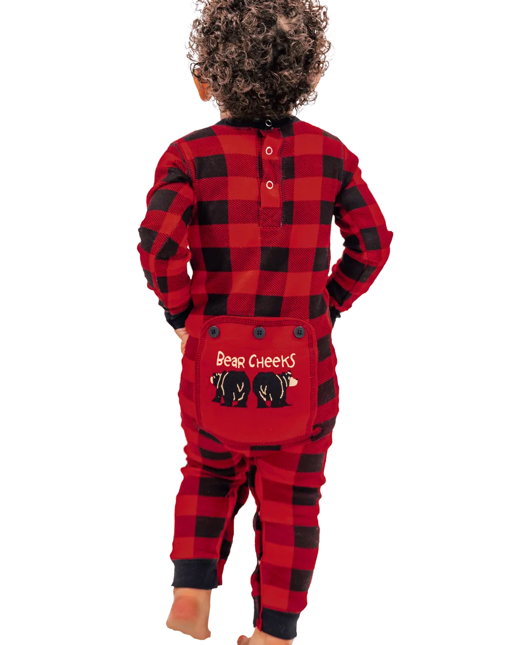 Lazyone Infant Plaid Bear Cheeks Flapjack