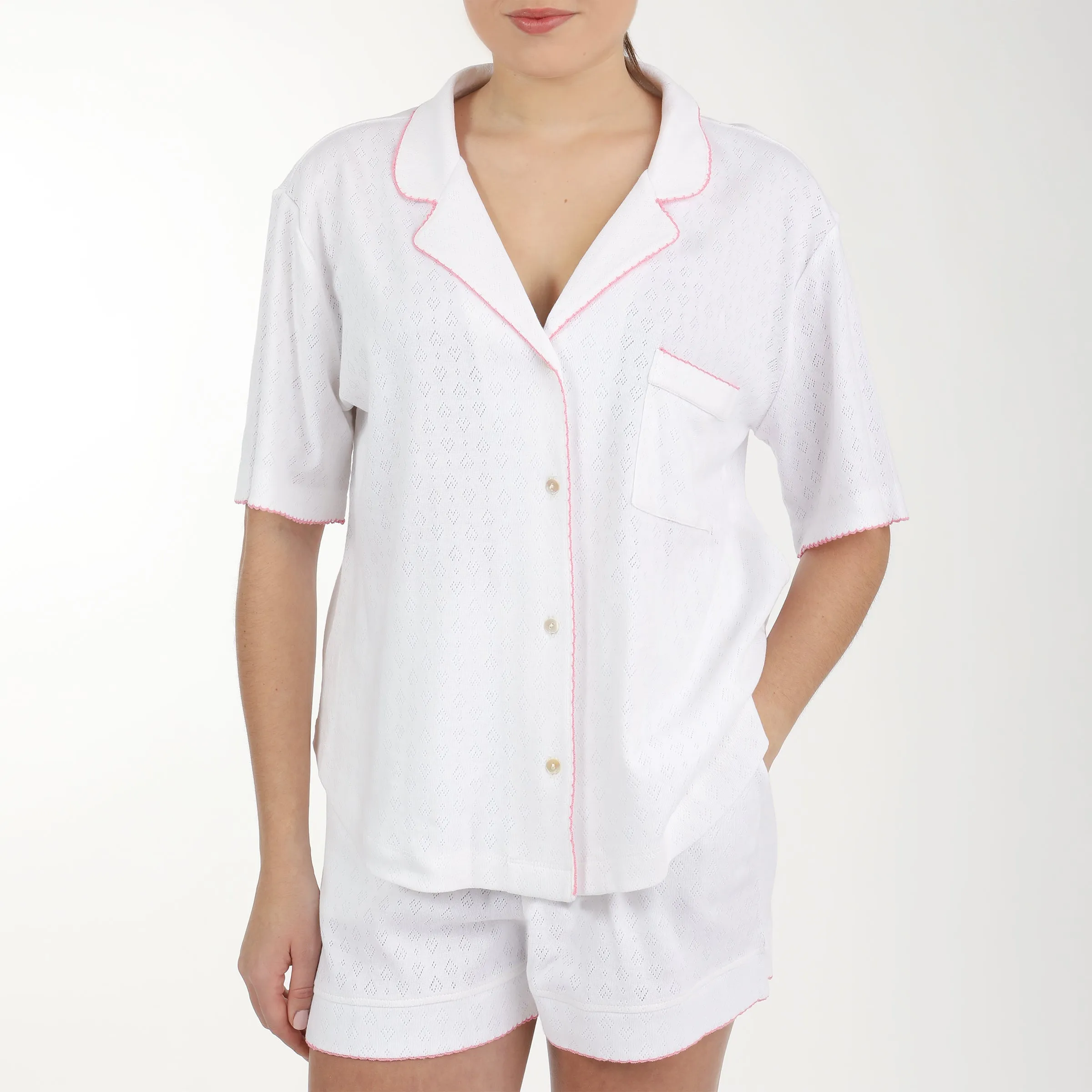 Liza Pointelle Cotton Short Pajamas