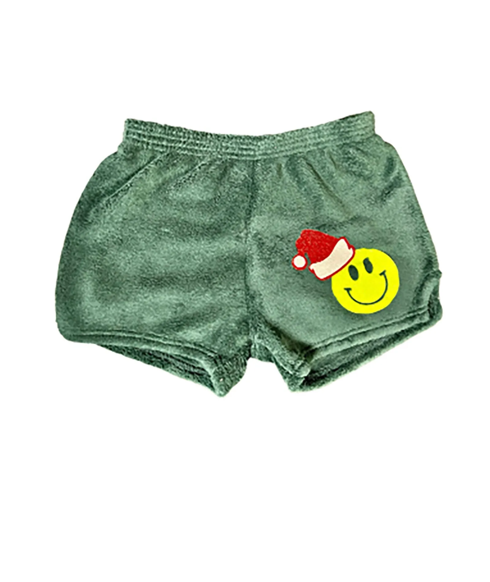 Made with Love and Kisses Smiley Santa Hat Shorts