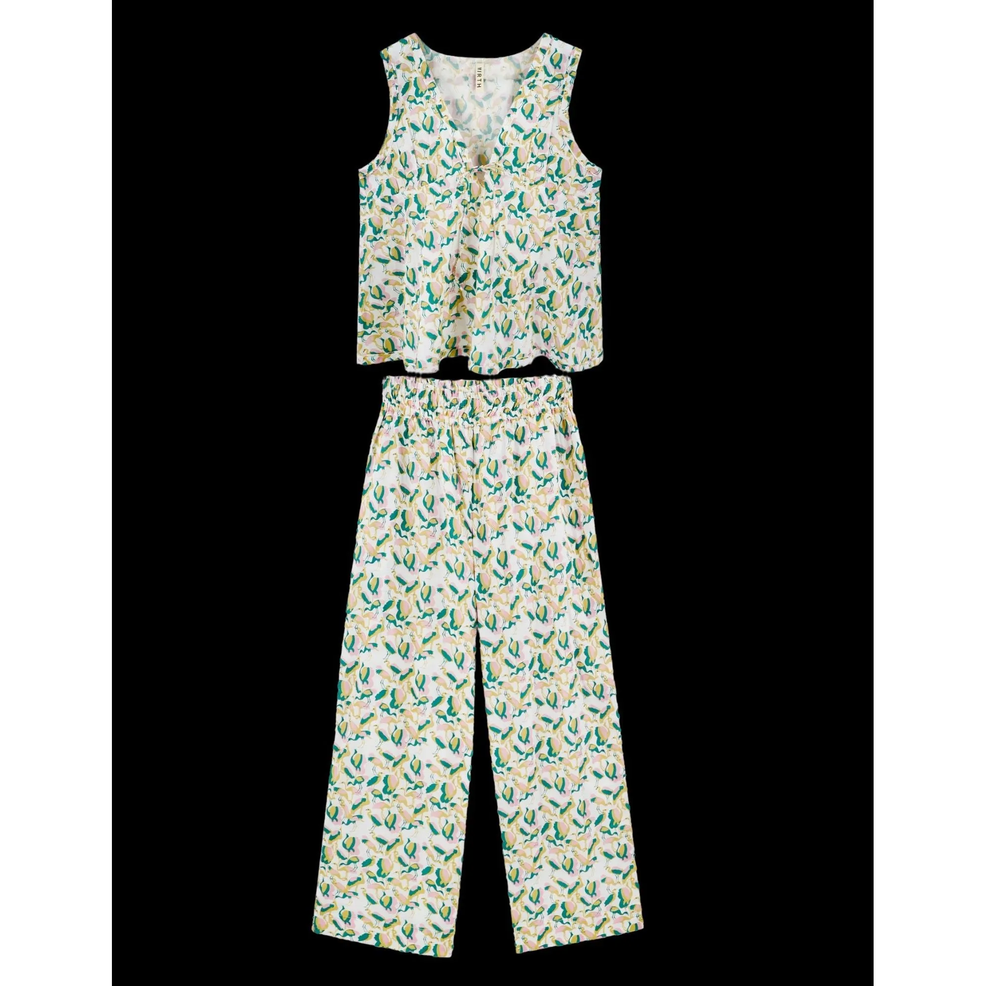 Mirth Pajama Pant & Camisole Set in Garden Bird