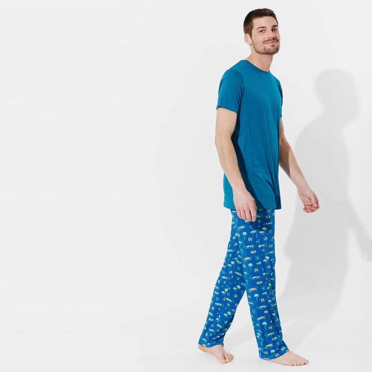 Monaco Blue Bamboo Men's Pajama Set