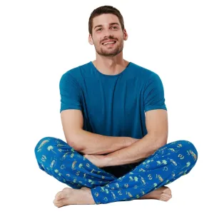 Monaco Blue Bamboo Men's Pajama Set