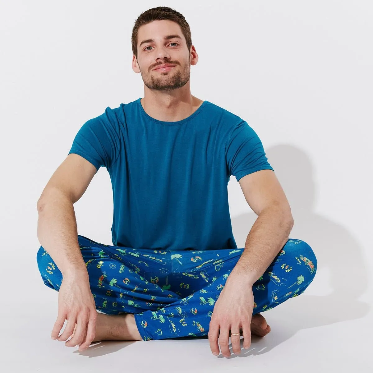 Monaco Blue Bamboo Men's Pajama Set