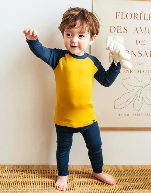 Mustard & Blue Modal Raglan Long Sleeve Pajama