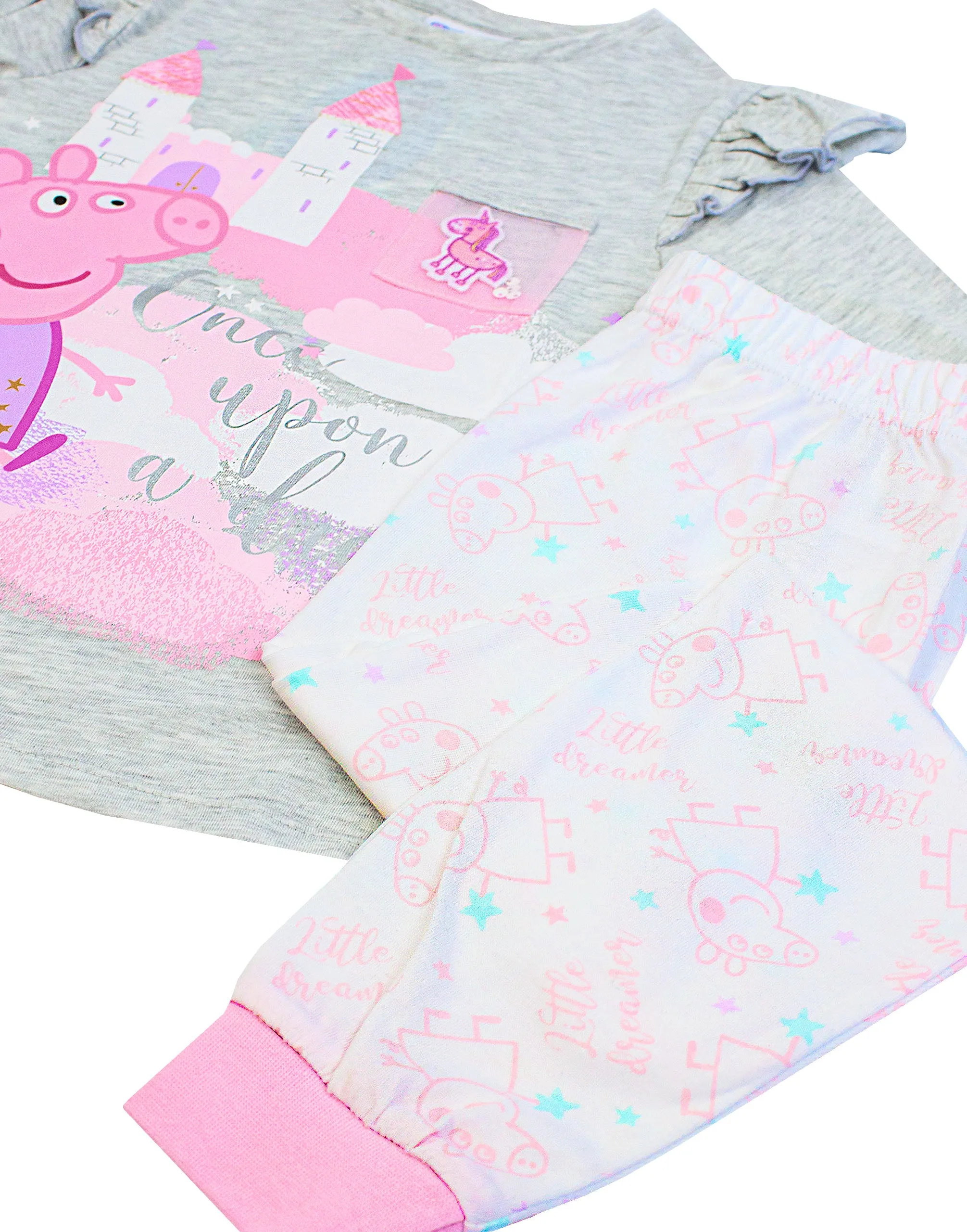 Peppa Pig Pink Mesh Pocket Pyjamas for Girls - T-shirt & Legging Set