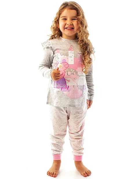 Peppa Pig Pink Mesh Pocket Pyjamas for Girls - T-shirt & Legging Set