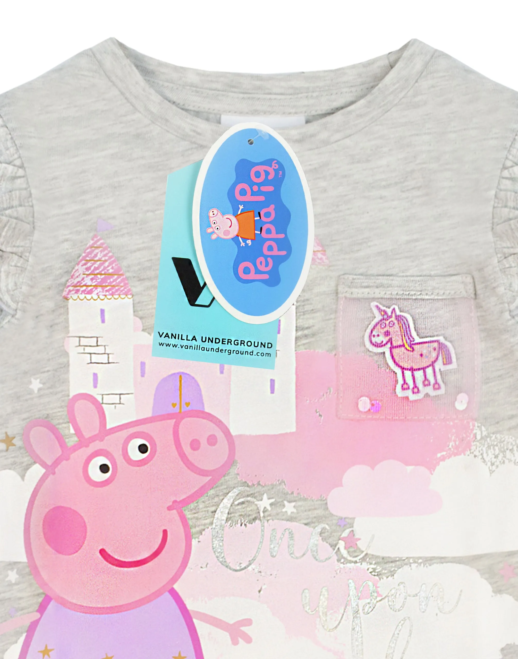 Peppa Pig Pink Mesh Pocket Pyjamas for Girls - T-shirt & Legging Set