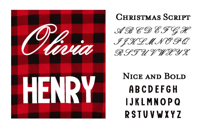 Personalized Buffalo Plaid Christmas Onesie