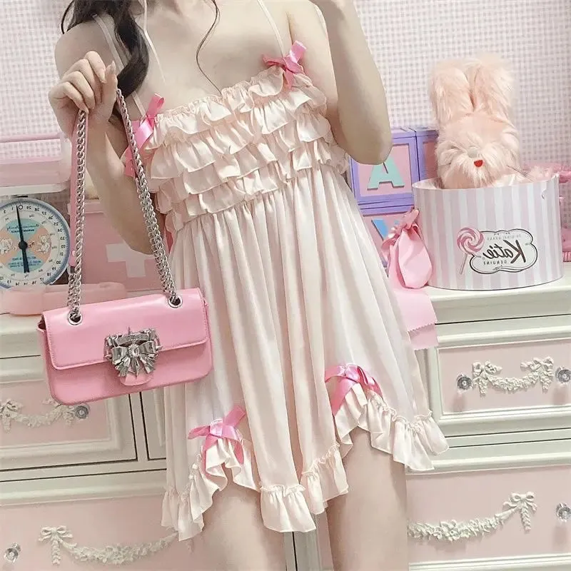 Pink Ruffled Nighty