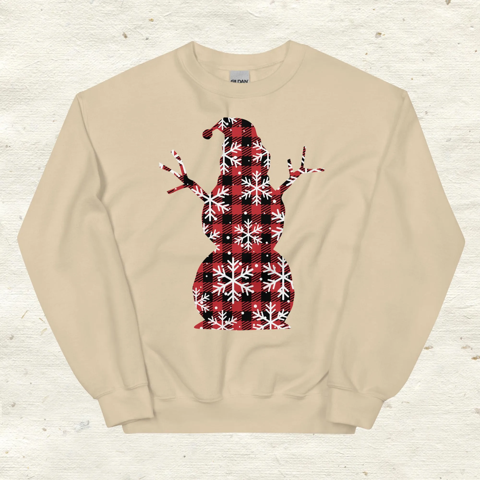 Plaid Snowflake Snowman Sweatshirt