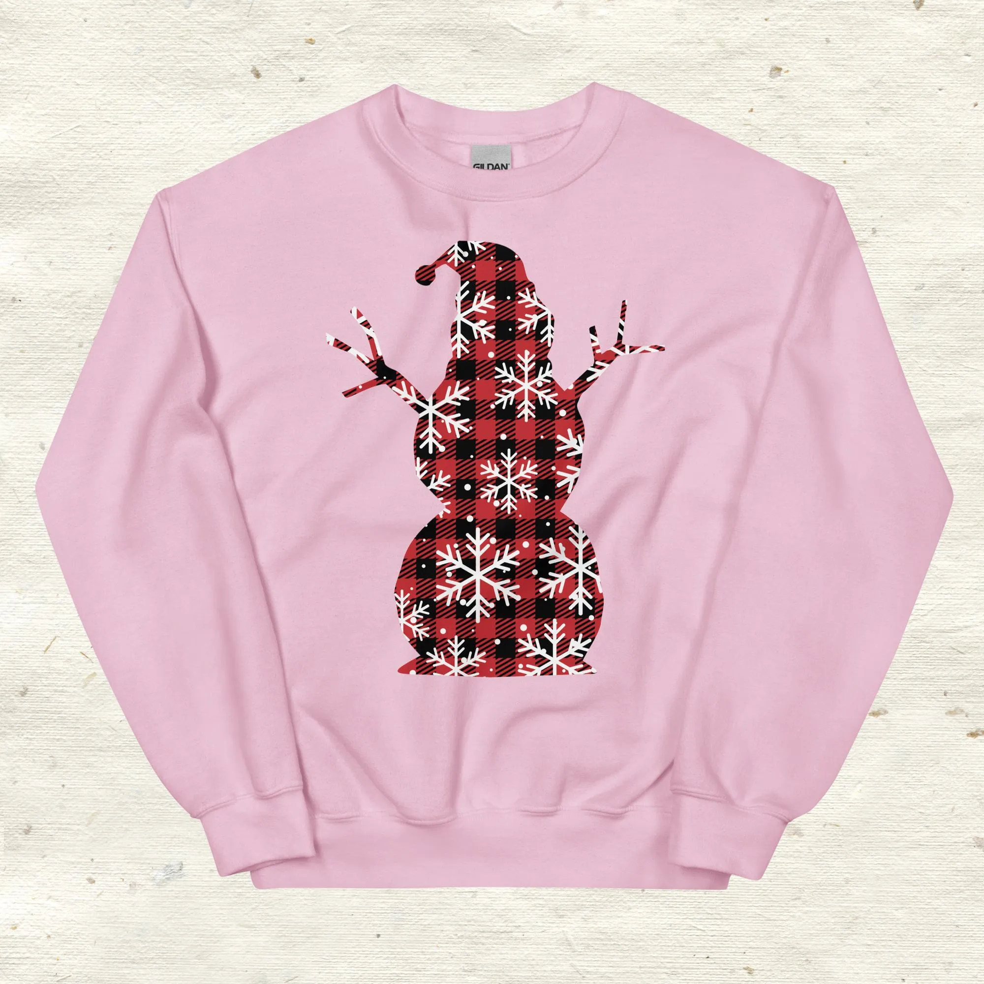 Plaid Snowflake Snowman Sweatshirt