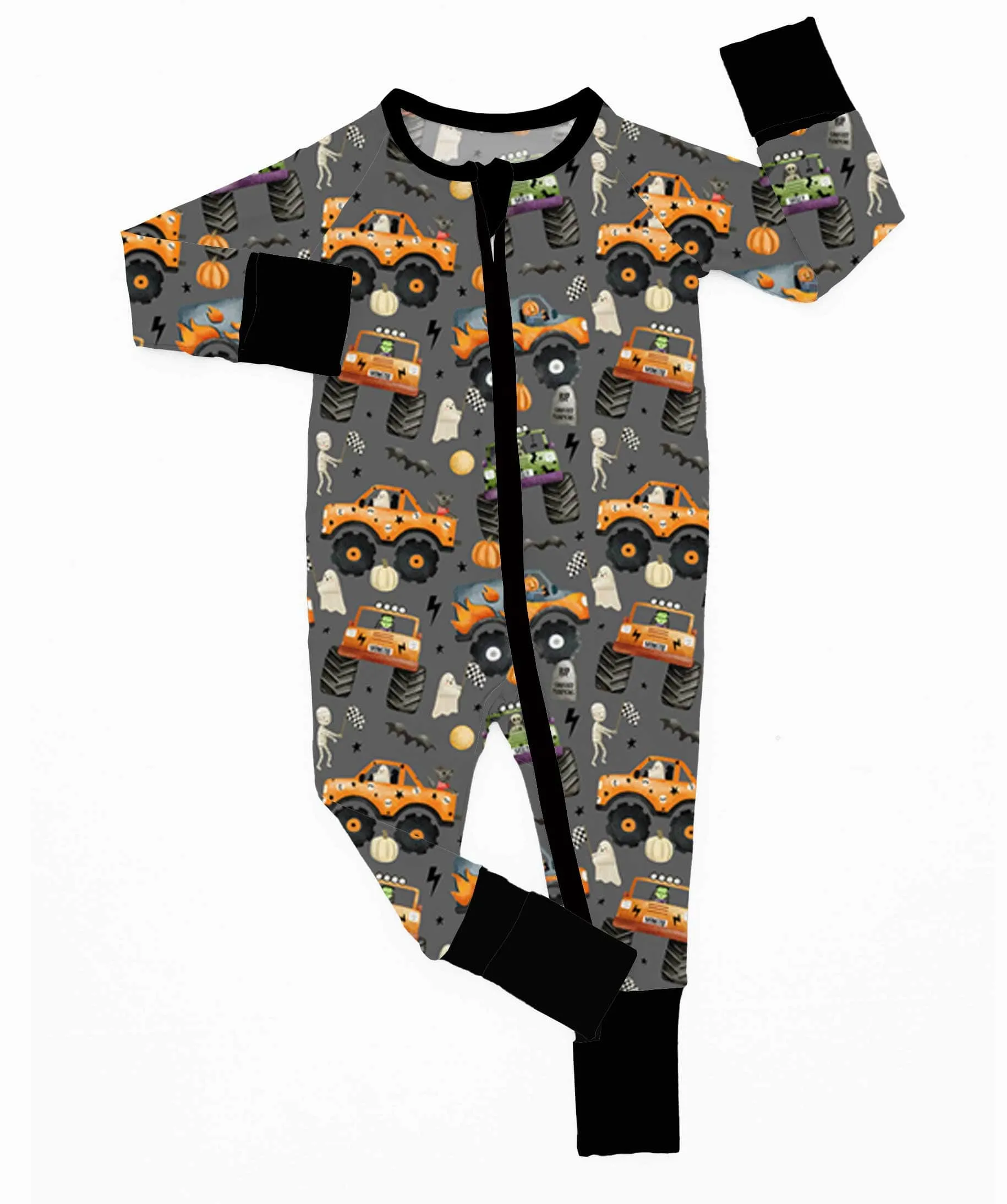 [Pre Order] Creepy Cute Monster Jam - Bamboo Zippy Romper EST SHIP MID SEPT