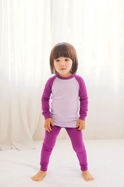 Purple Modal Raglan Long Sleeve Pajama