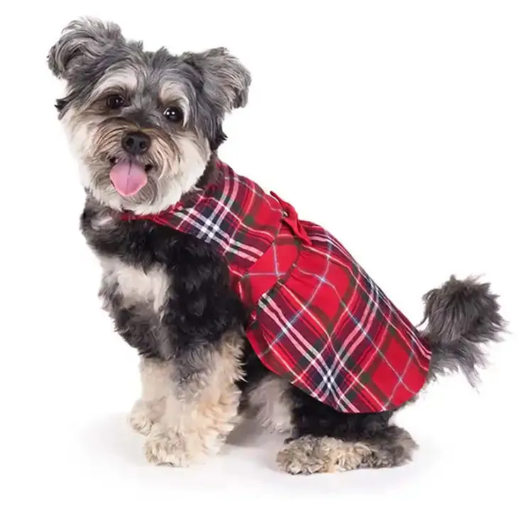 Red Plaid Dog Dress