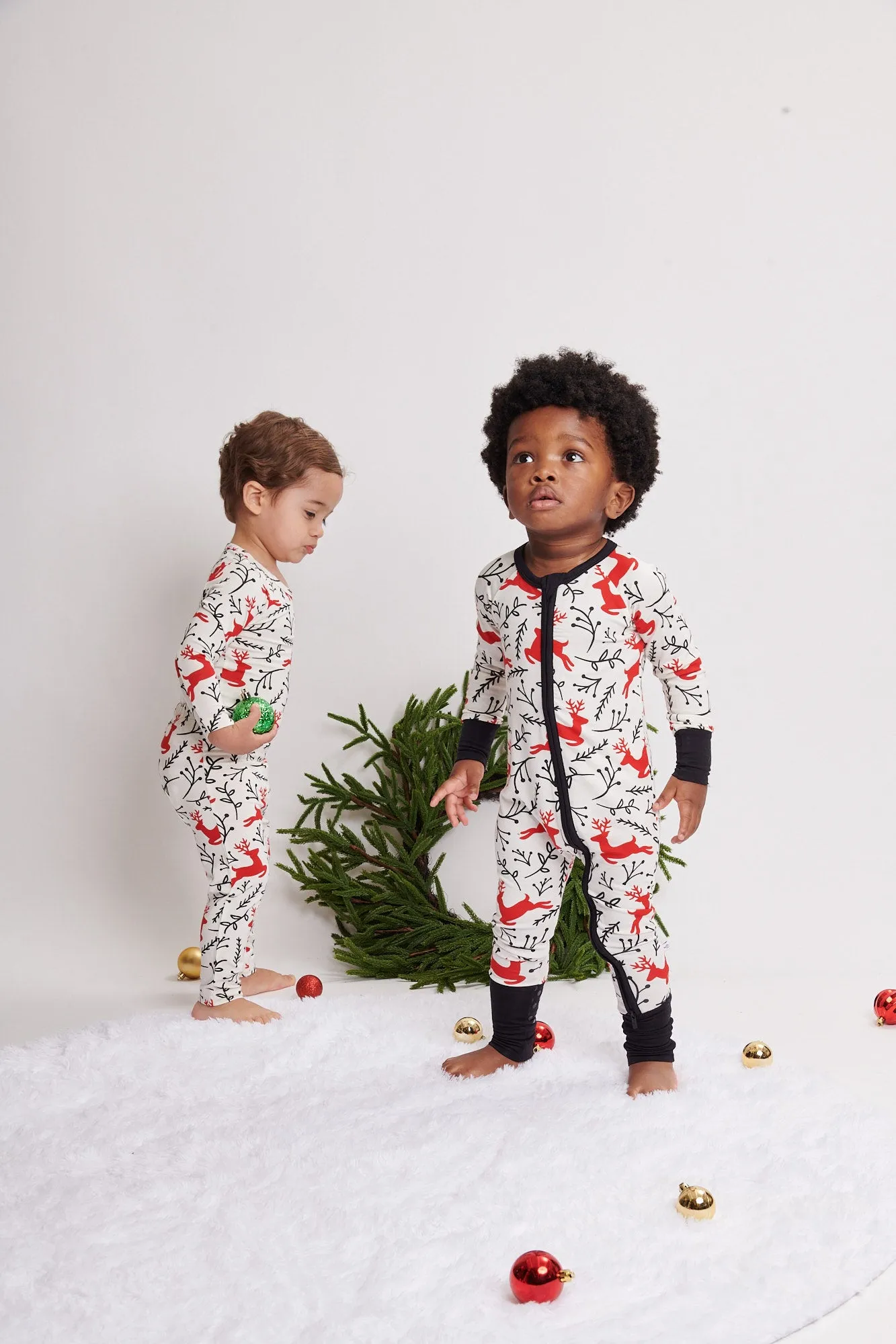 Reindeer Reign Convertible Zipper Pajamas